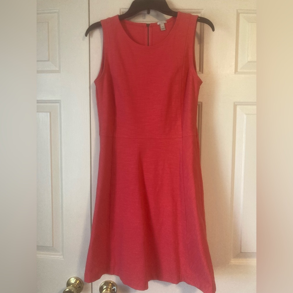 J Crew pink/red sleeveless dress